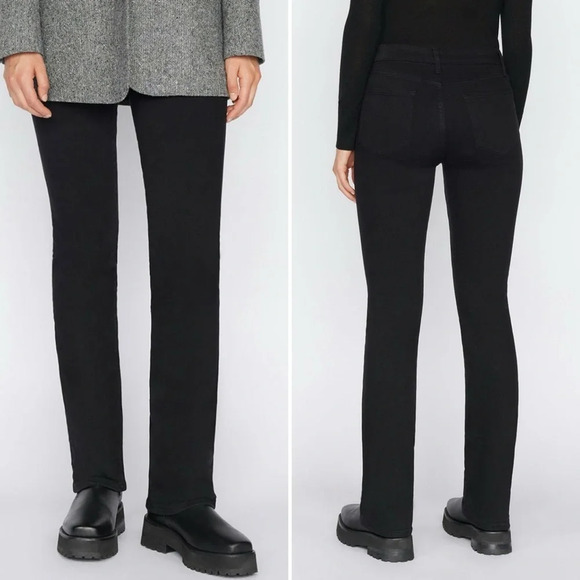 Frame Denim Denim - Frame Le Mini Boot Jeans in Black  Film Noir Size 30 Full length (inseam 33”)